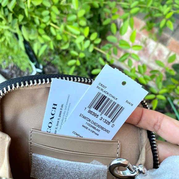 NWT Coach CR307 Stanton Crossbody Checkerboard Print Leather Bag Purse Unisex - Picture 8 of 9